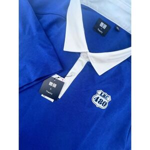 Uniqlo x Theory Mens XXL Royal Blue White Contrast Collar LRC 480 Polo Shirt NWT